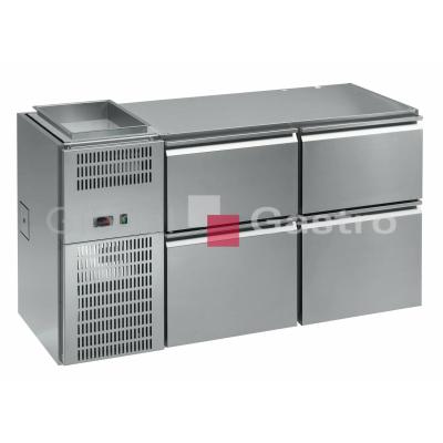Stůl chladící barový REGS 204E (2sekce/délka 1570mm) s chlazenou vanou na nápoje |  116090024